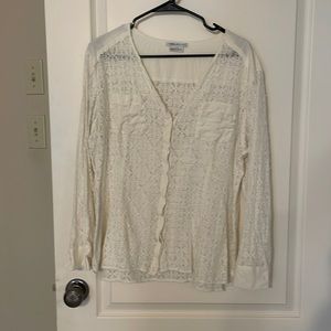 Van Heusen White Button Down Top